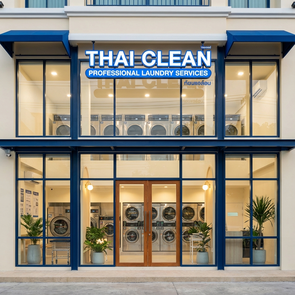 สะอาดซักอบรีด หน้าร้าน